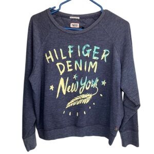 Tommy Hilfiger ladies sweater vintage style blue navy small